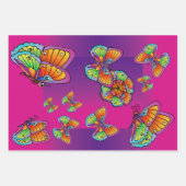 Feuille De Papier Cadeau Conception papillon (Devant 2)