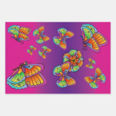 Feuille De Papier Cadeau Conception papillon (Devant)