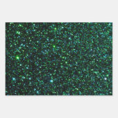 Feuille De Papier Cadeau Conception vert bleu étincelant MVB (Devant)