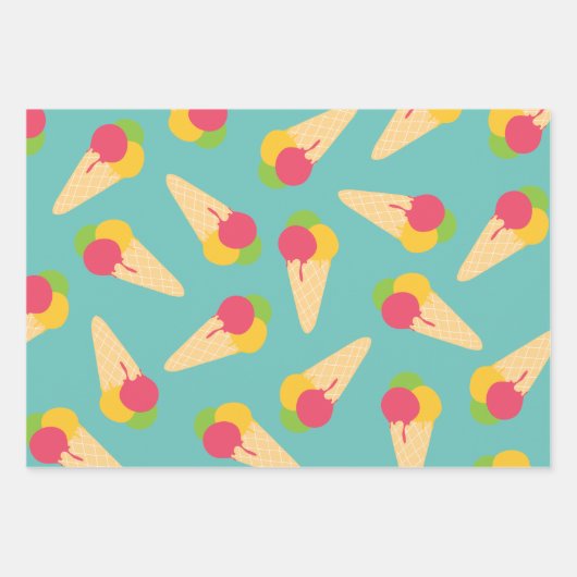 Feuille De Papier Cadeau Cône de crème glacée (Devant 2)