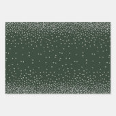 Feuille De Papier Cadeau Confetti d'argent en rouge, en marine et en À feui (Devant 3)