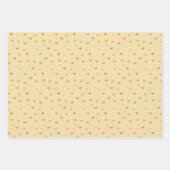 Feuille De Papier Cadeau Confetti d'or, noir et blanc (Devant 2)