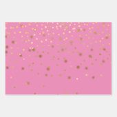 Feuille De Papier Cadeau Confetti en or rose (Devant)