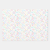 Feuille De Papier Cadeau Confetti Pastels (Surprise) (Devant)