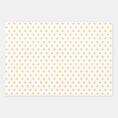 Feuille De Papier Cadeau Confetti Pois d'or sur Noir, Rouge et Blanc (Devant 2)