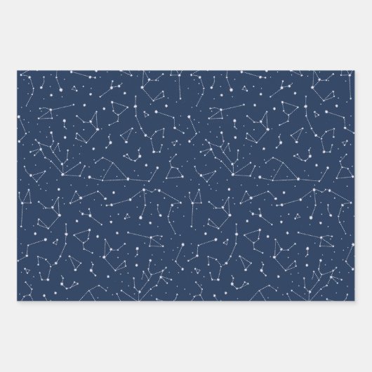 Feuille De Papier Cadeau Constellations (Devant 2)