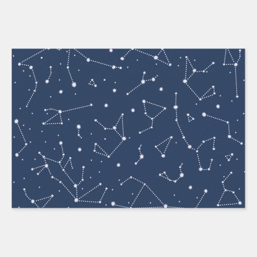 Feuille De Papier Cadeau Constellations (Devant)