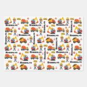 Feuille De Papier Cadeau Construction de fille noire personnalisée (Devant)