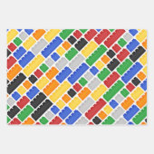 Feuille De Papier Cadeau Construire le Motif de jouets (Devant)