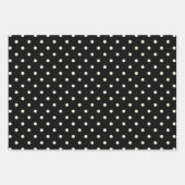 Feuille De Papier Cadeau Contemporain Chic Noir & Blanc Timeless Polka Dot (Devant 3)