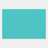 Feuille De Papier Cadeau Contour turquoise (Devant 3)