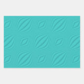 Feuille De Papier Cadeau Contour turquoise (Devant)