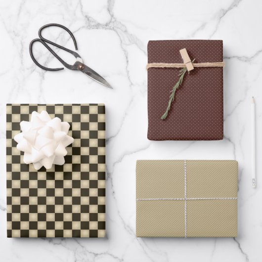 Feuille De Papier Cadeau Contrôles prioritaires rustiques (Recto)