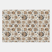 Feuille De Papier Cadeau Cookie de pain d'épice de Noël (Devant)