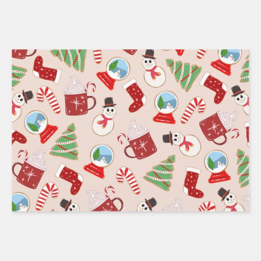 Feuille De Papier Cadeau Cookie Illustration Pattern (Devant)
