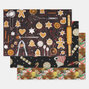 Feuille De Papier Cadeau Cookies & Coffee Holiday