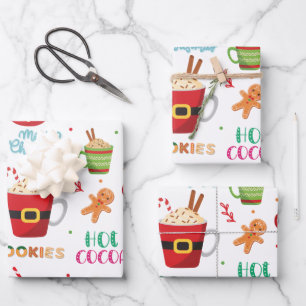 Feuille De Papier Cadeau Cookies de Christmas