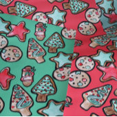 Feuille De Papier Cadeau Cookies de Noël