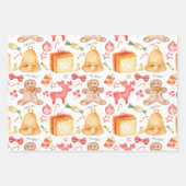 Feuille De Papier Cadeau Cookies et bonbons de Noël (Devant 3)