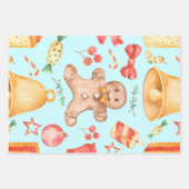 Feuille De Papier Cadeau Cookies et bonbons de Noël (Devant 2)