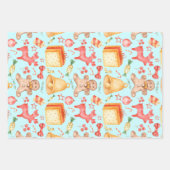 Feuille De Papier Cadeau Cookies et bonbons de Noël (Devant)