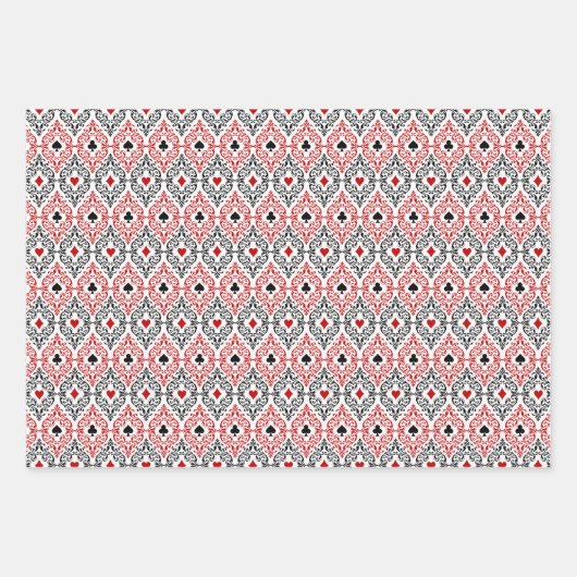 Feuille De Papier Cadeau Cool carrelage carte couleur motif Casino (Devant)