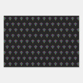 Feuille De Papier Cadeau cool carrelée mardi gras (Devant 2)