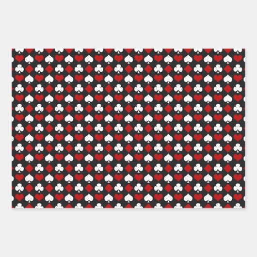 Feuille De Papier Cadeau Cool carte costume motif casino (Devant 2)