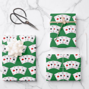 Feuille De Papier Cadeau Cool carte costume motif casino