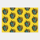 Feuille De Papier Cadeau Cool Colorful Paintball Mask Splatter (Devant 2)