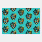 Feuille De Papier Cadeau Cool Colorful Paintball Mask Splatter (Devant)