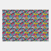 Feuille De Papier Cadeau Cool comic graffiti tiled pattern  (Devant 3)