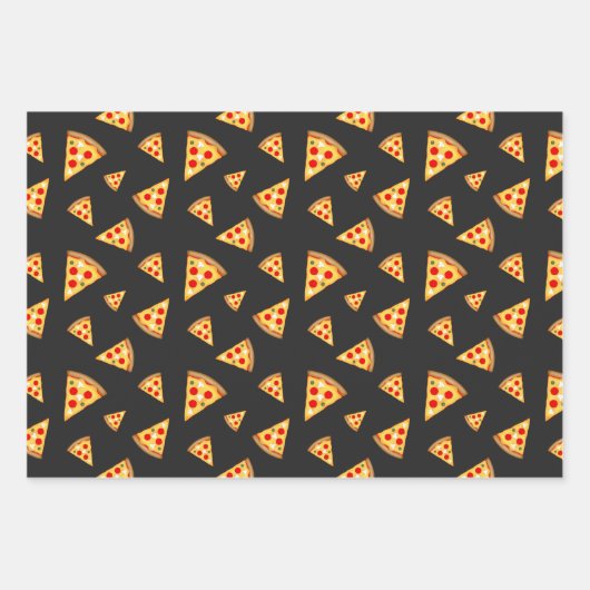 Feuille De Papier Cadeau Cool et fun pizza tranches motif (Devant)