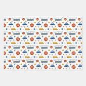 Feuille De Papier Cadeau cool garçons carrelage (Devant)