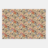 Feuille De Papier Cadeau cool gothique Mariage carrelé motif (Devant)