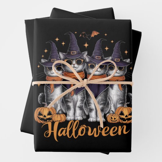 Feuille De Papier Cadeau Cool Halloween Chats cadeau pour fille cadeau pour (En situation)
