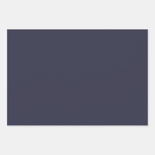 Feuille De Papier Cadeau Cool moderne Bleu Gris Solide Tons Simple Minimal (Devant)