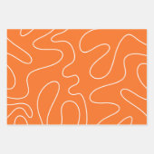 Feuille De Papier Cadeau Cool Motifs Abstraits modernes en rose chaud et or (Devant 2)