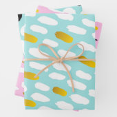 Feuille De Papier Cadeau Cool Multi-Couleur Design moderne Cadeau de Noël (En situation)