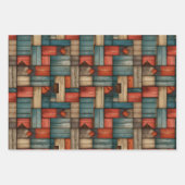 Feuille De Papier Cadeau Cool tiled retro Western pattern (Devant)