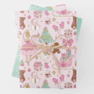 Feuille De Papier Cadeau Coquette Christmas Ballerina