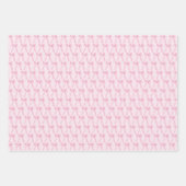Feuille De Papier Cadeau Coquette Rose Bows Ribbons Galentine (Devant 2)