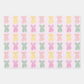 Feuille De Papier Cadeau Coquette rose vif moderne Motif à cheveux (Devant 2)