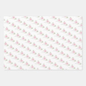 Feuille De Papier Cadeau Coquette Toile De Jouy Pink Bow (Devant 2)