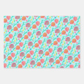 Feuille De Papier Cadeau Coquillages et Motifs d'algues (Devant 3)