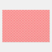 Feuille De Papier Cadeau Corail à motif (Devant)