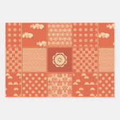 Feuille De Papier Cadeau Corail japonais à maxi (Devant 3)