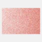 Feuille De Papier Cadeau Corail rose clair pétillant parties scintillant bl (Devant)