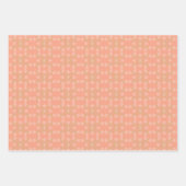 Feuille De Papier Cadeau Corail rose et or (Devant 3)