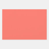 Feuille De Papier Cadeau Corail rose uni (Devant 2)